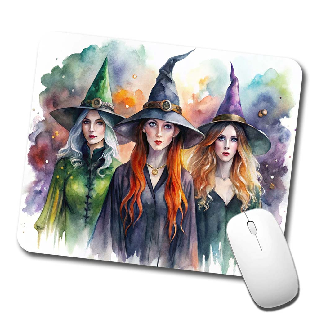 Coven Of Witches Watercolor Low Profile Mouse Pad Mat