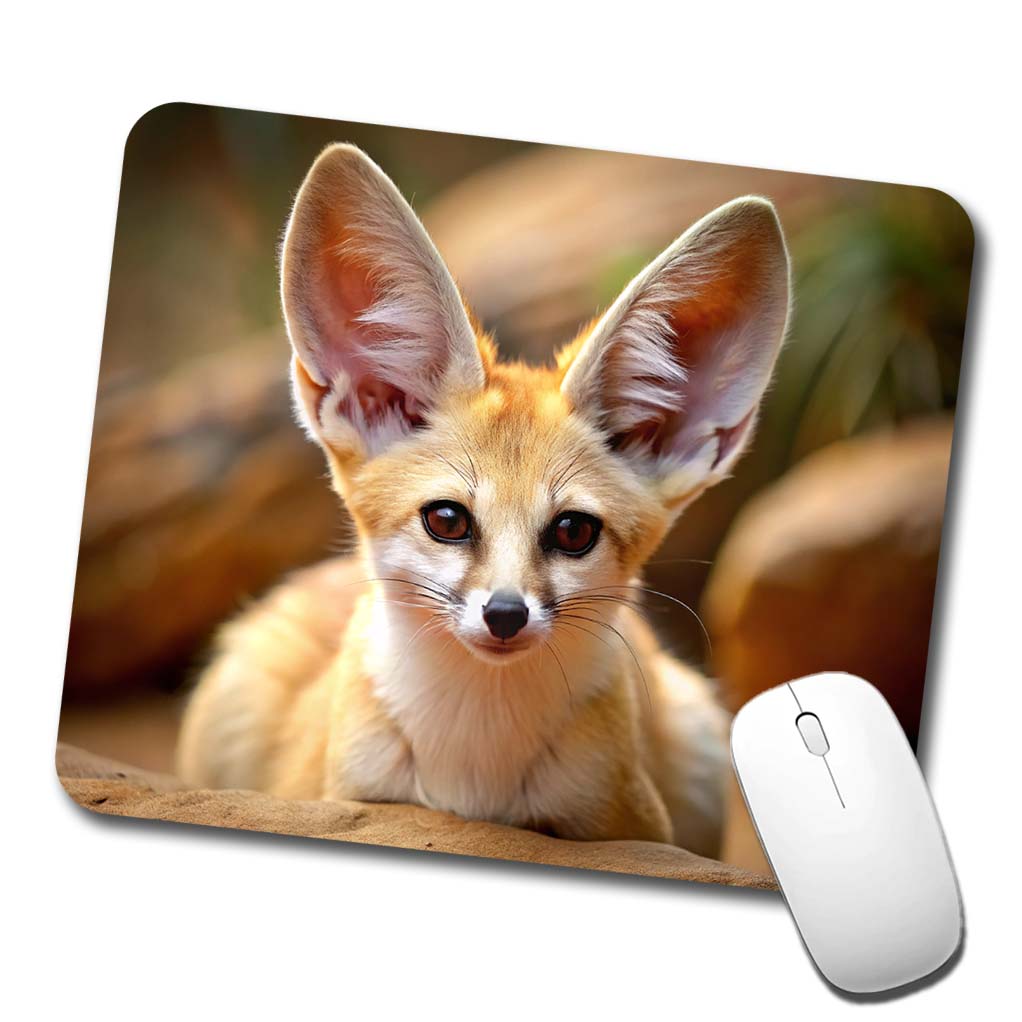 Fennec Fox Low Profile Mouse Pad Mat