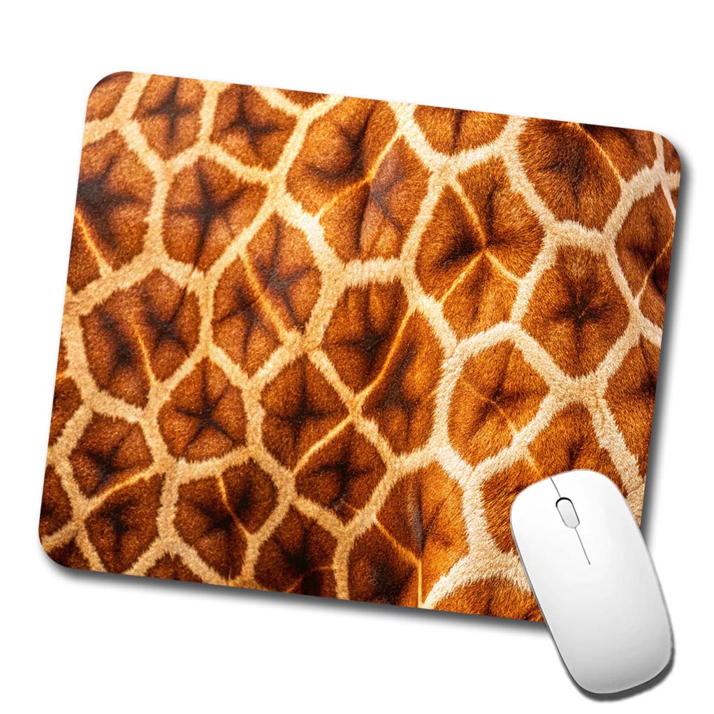 Giraffe Hide Fur Pattern Low Profile Mouse Pad Mat