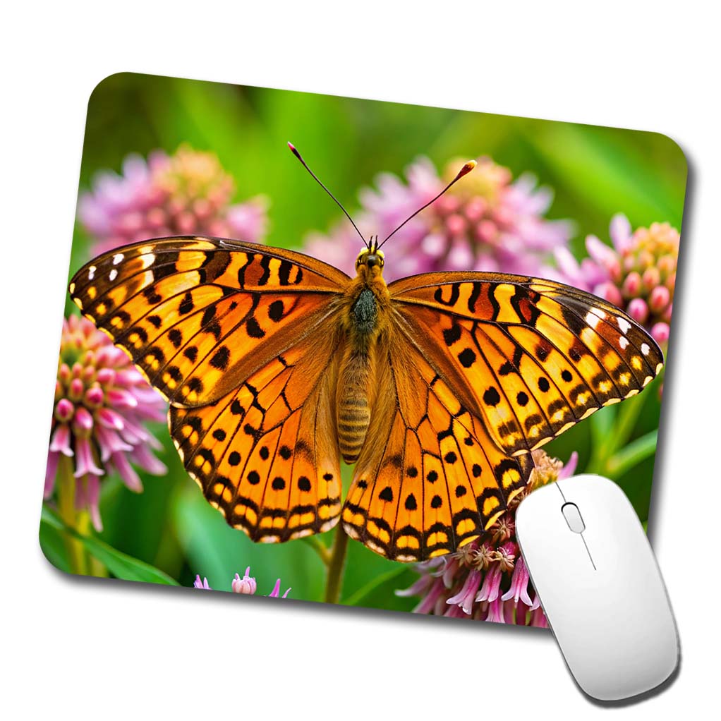 Great Spangled Fritillary Butterfly Low Profile Mouse Pad Mat