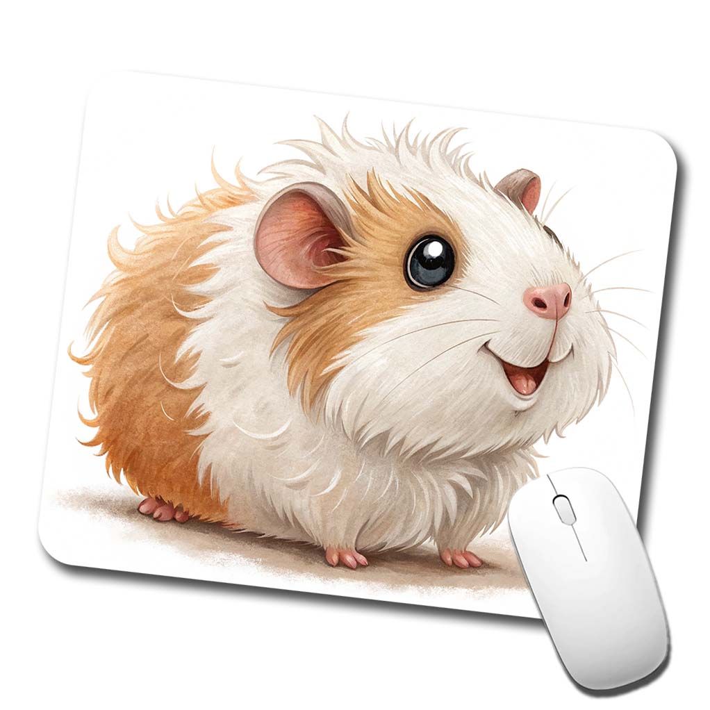 Guinea Pig Children's Illustration Style Low Profile Mouse Pad Mat