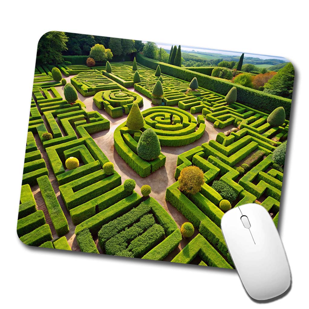 Hedge Garden Maze Low Profile Mouse Pad Mat