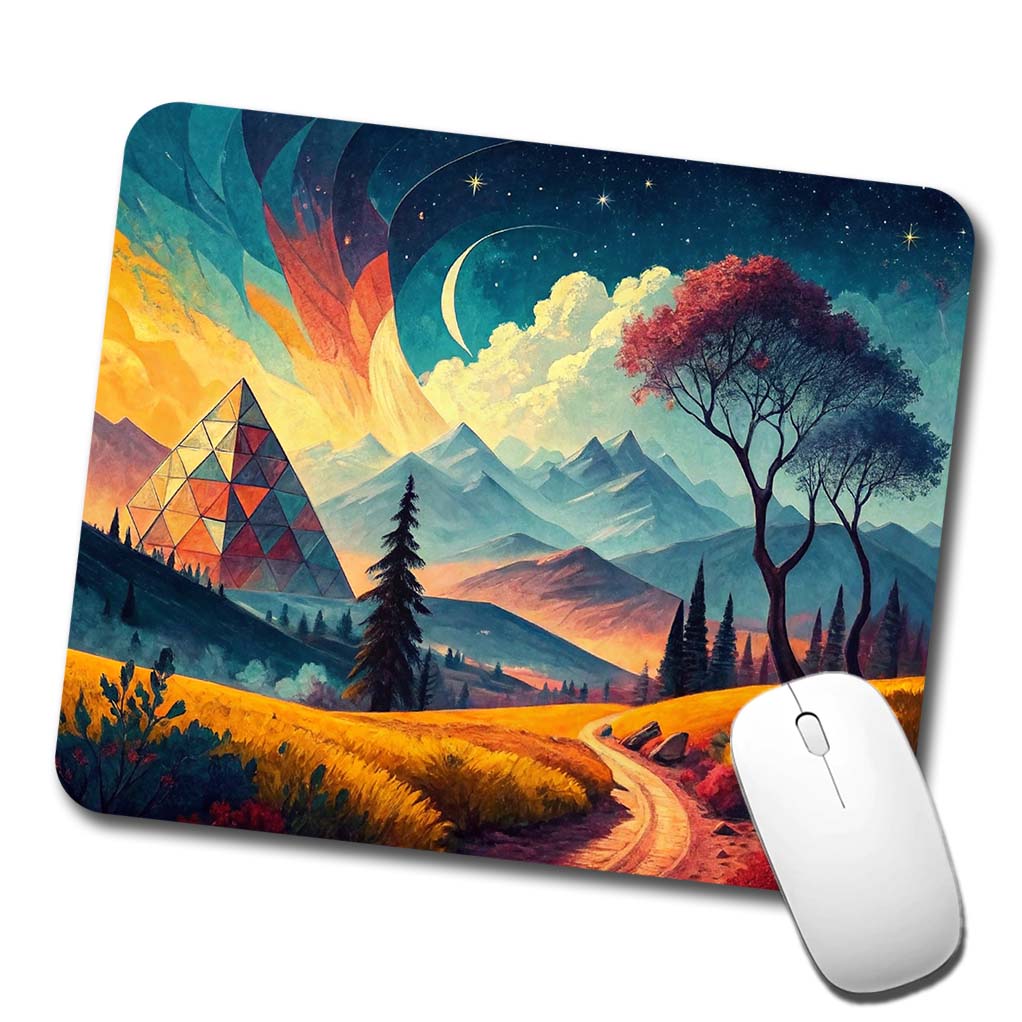 Modern Art Landscape Low Profile Mouse Pad Mat