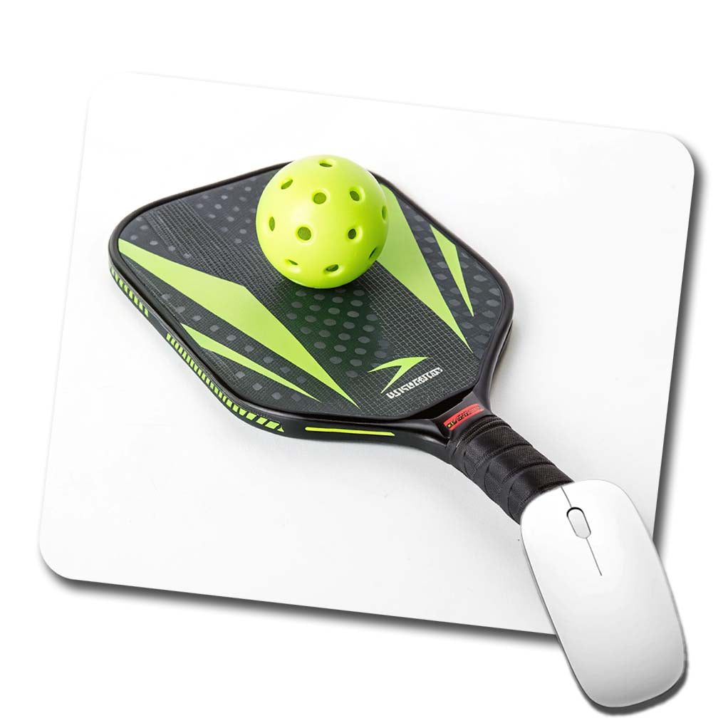 Pickleball Paddle and Ball Low Profile Mouse Pad Mat