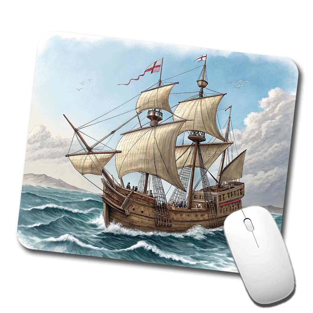 Pilgrim Mayflower 1620 Voyage Low Profile Mouse Pad Mat