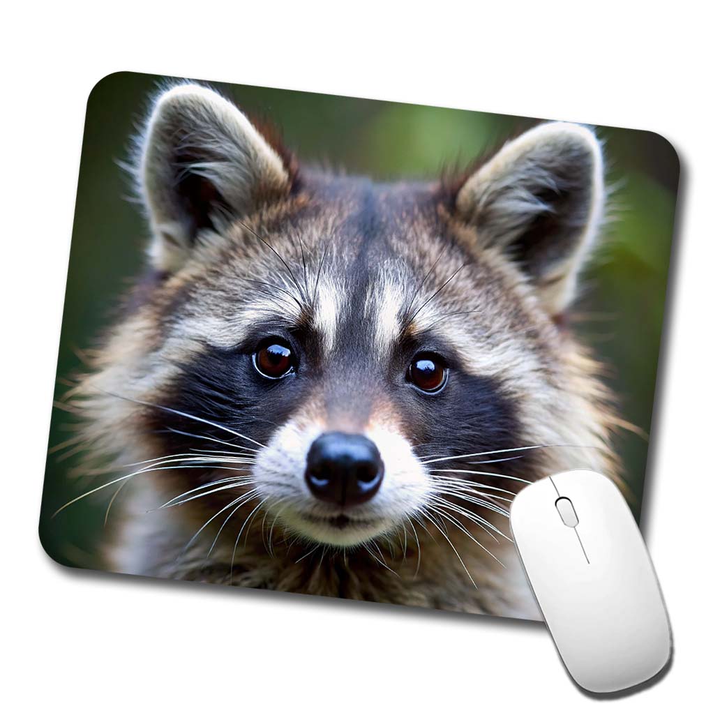 Raccoon Face Low Profile Mouse Pad Mat