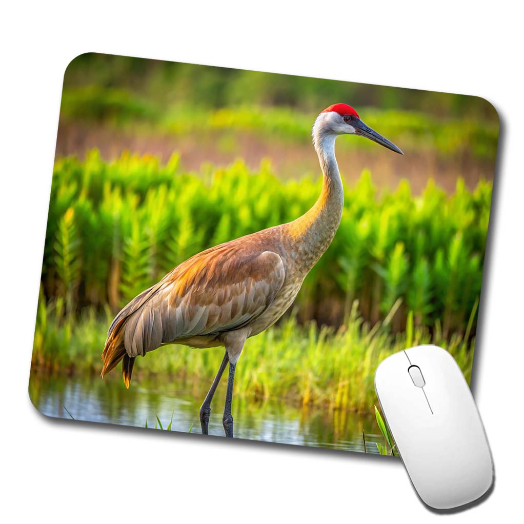 Sandhill Crane Low Profile Mouse Pad Mat
