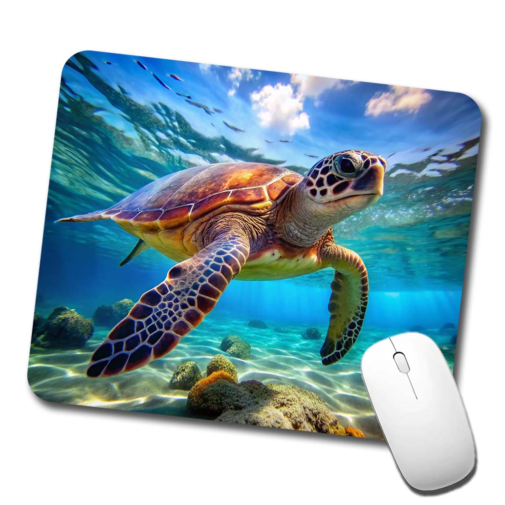 Sea Turtle Low Profile Mouse Pad Mat