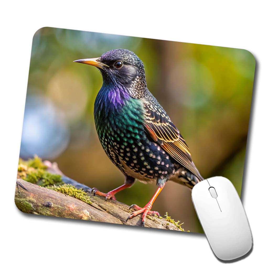 Starling Backyard Bird Low Profile Mouse Pad Mat