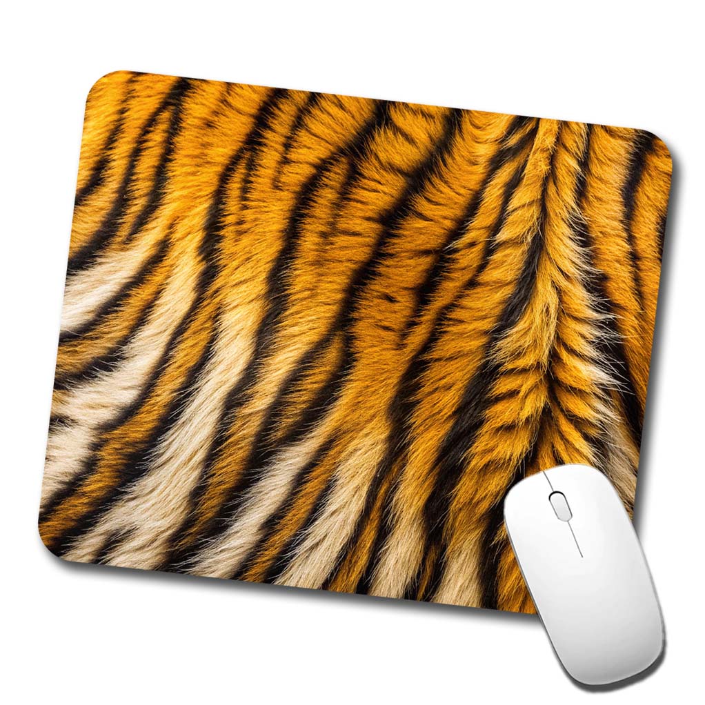 Tiger Stripes Fur Pattern Low Profile Mouse Pad Mat