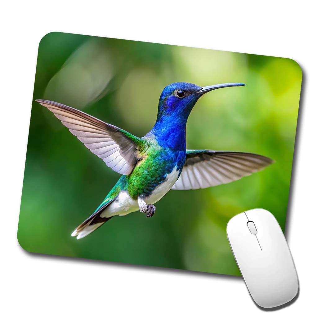 White Necked Jacobin Hummingbird Backyard Bird Low Profile Mouse Pad Mat