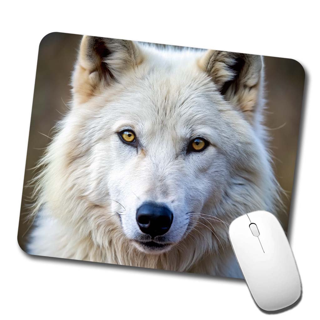 White Wolf Low Profile Mouse Pad Mat