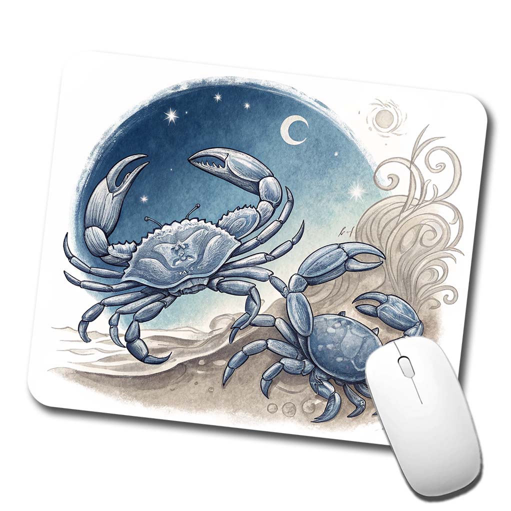 Zodiac Horoscope Symbol Cancer Crab Low Profile Mouse Pad Mat