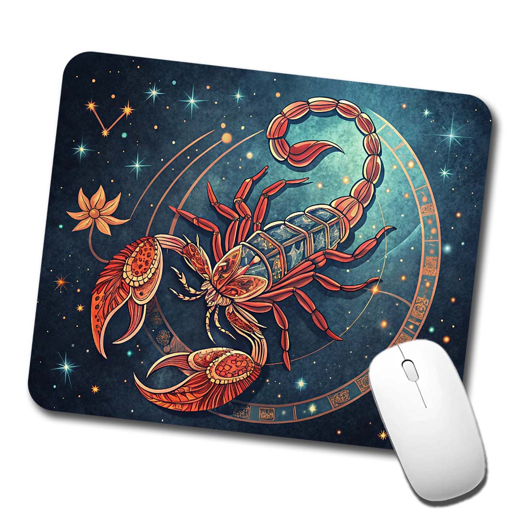 Zodiac Horoscope Symbol Scorpio Scorpion Low Profile Mouse Pad Mat