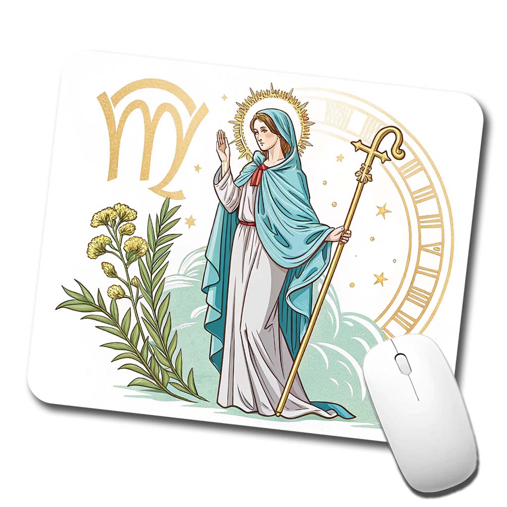 Zodiac Horoscope Symbol Virgo Maiden Virgin Low Profile Mouse Pad Mat