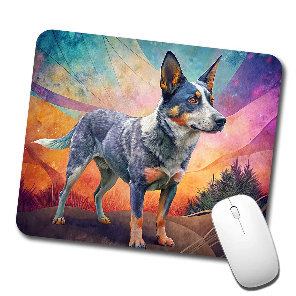 Australian Cattle Dog Contemporary Art Low Profile Mouse Pad Mat
