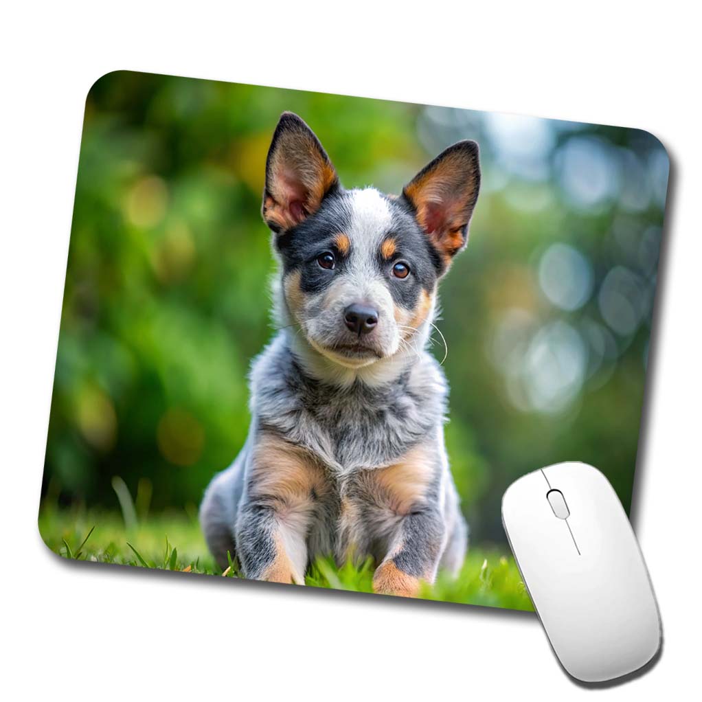 Australian Cattle Dog Puppy Photo Low Profile Mouse Pad Mat