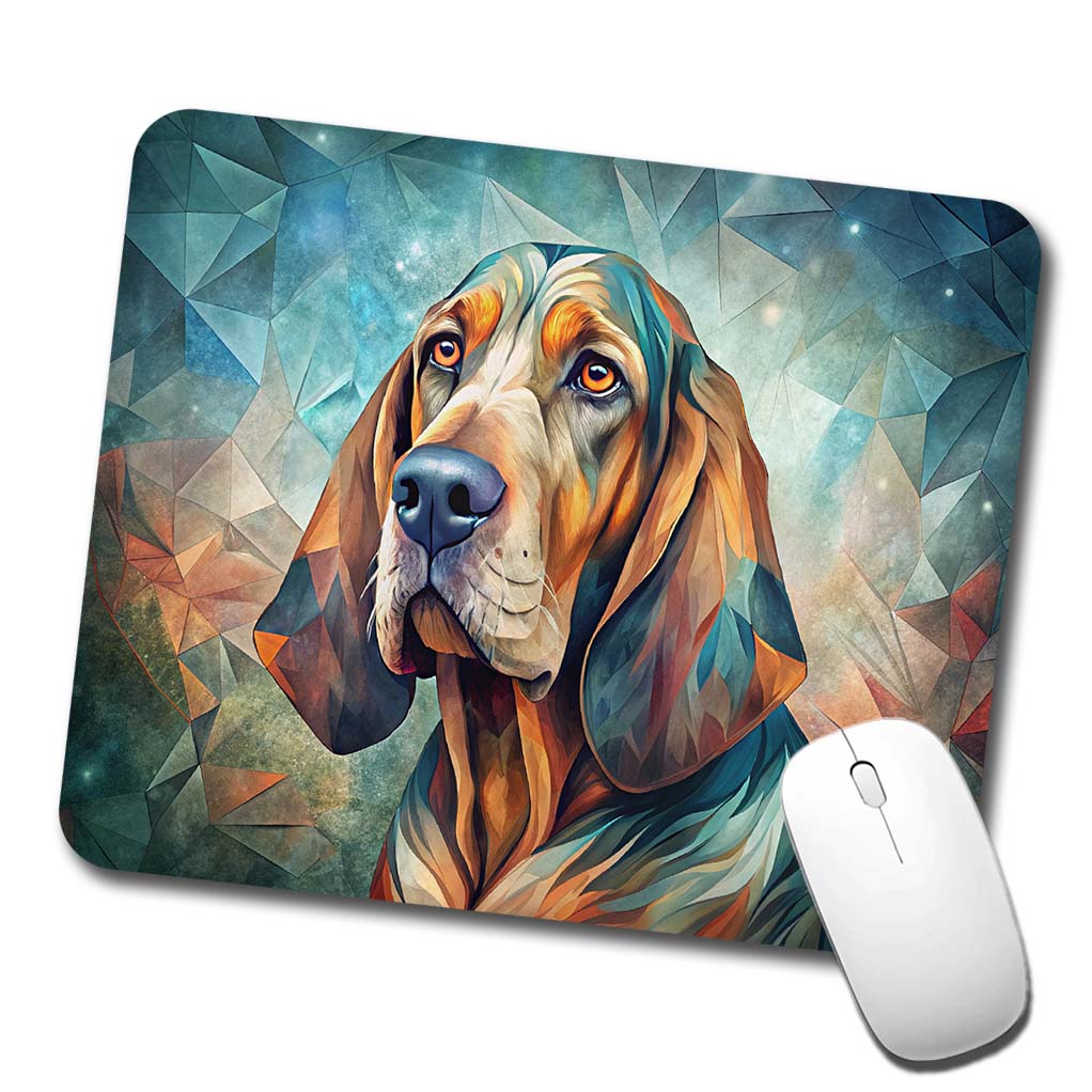 Bloodhound Dog Contemporary Art Low Profile Mouse Pad Mat