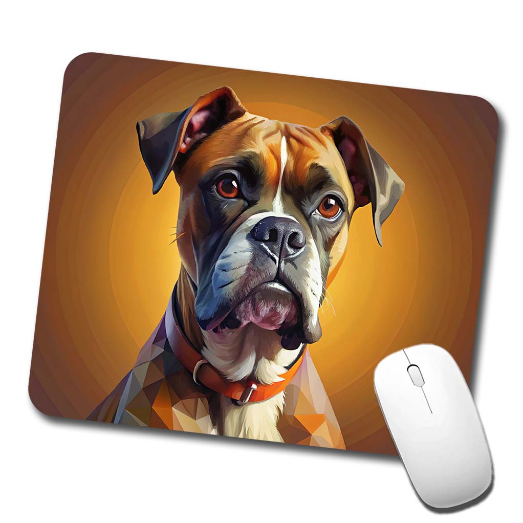 Boxer Dog Contemporary Art Low Profile Mouse Pad Mat