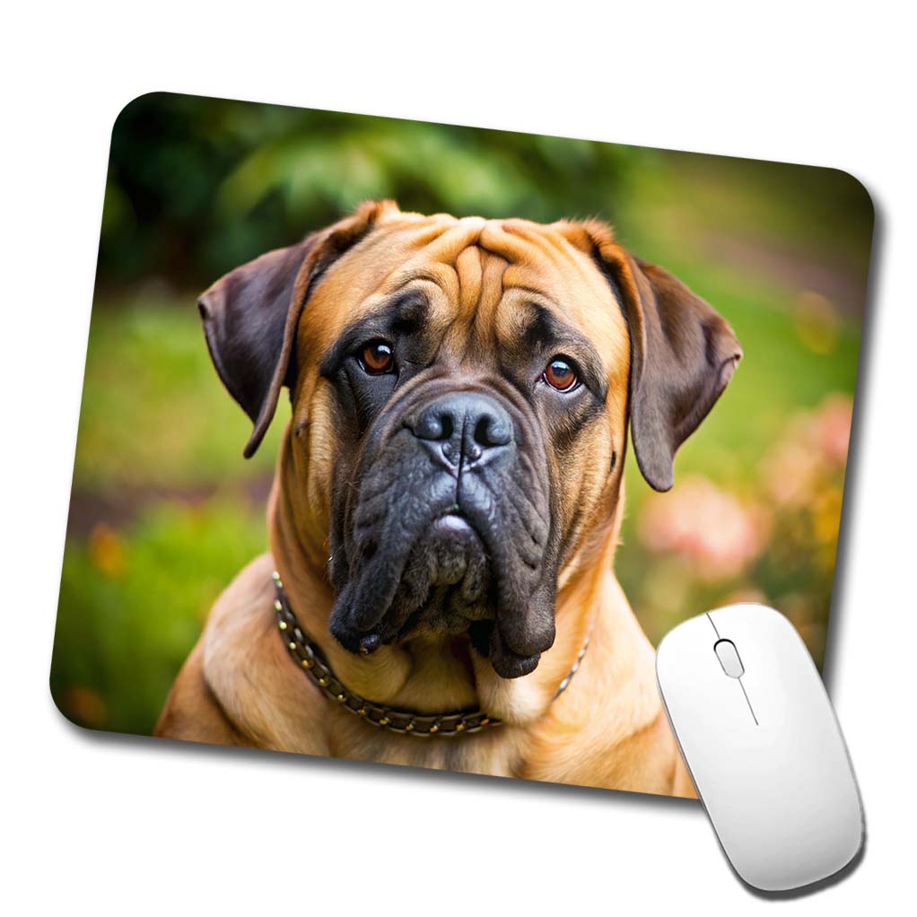 Bullmastiff Dog Photo Low Profile Mouse Pad Mat