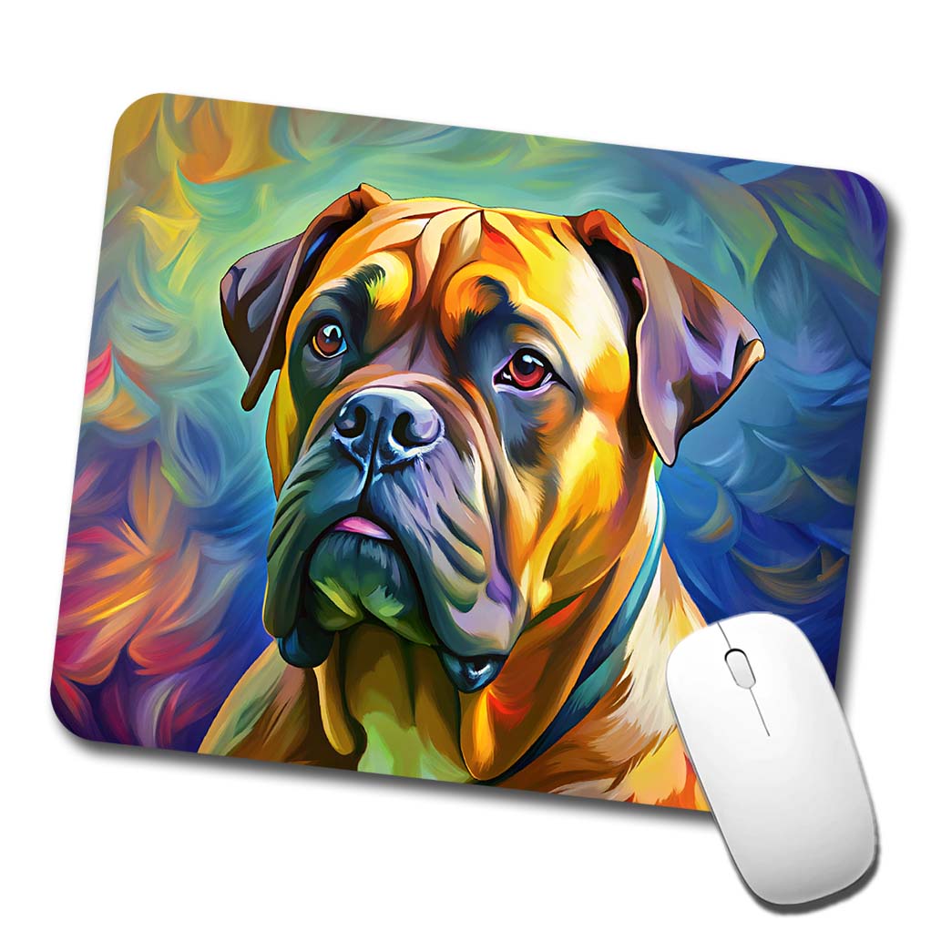 Bullmastiff Dog Pop Art Low Profile Mouse Pad Mat