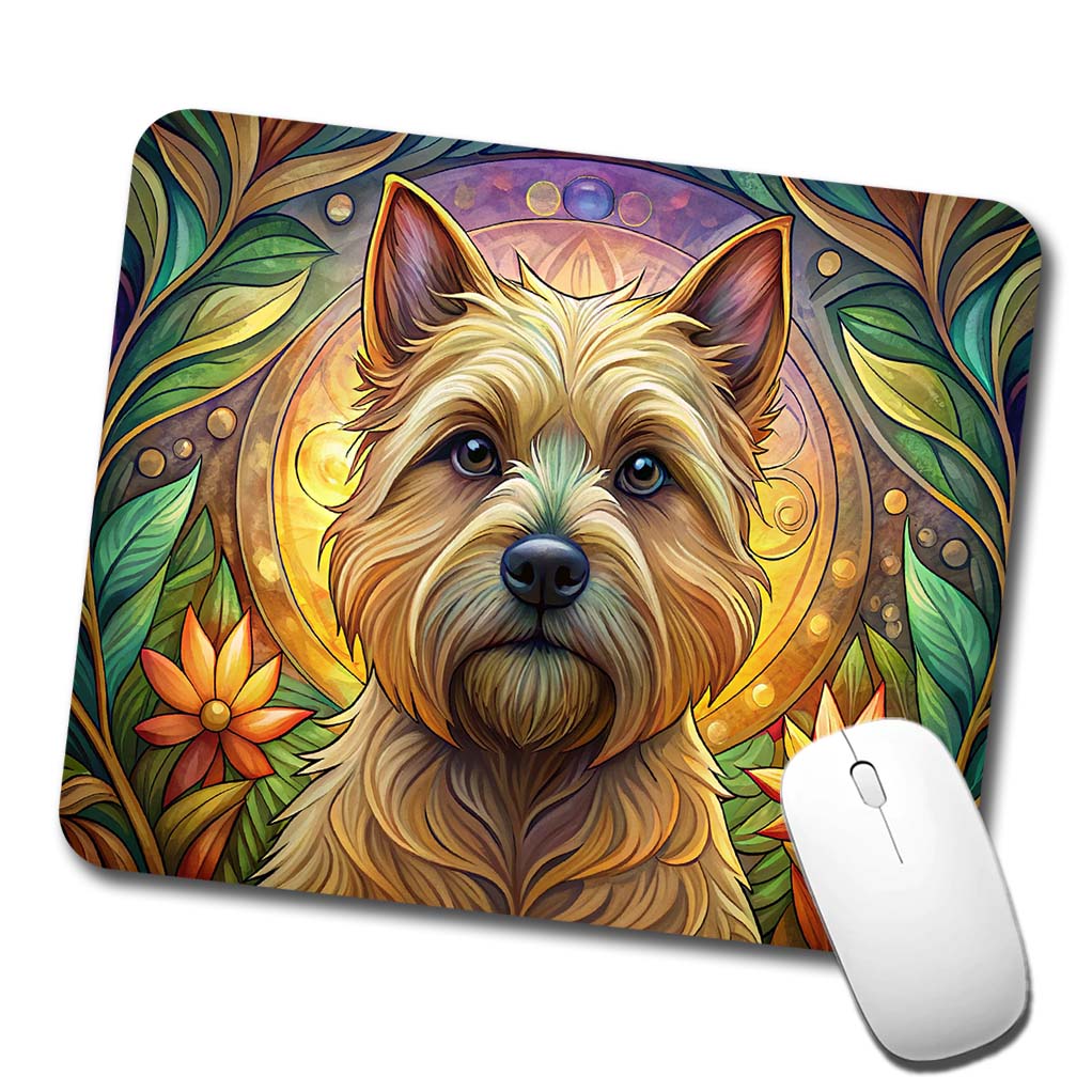 Cairn Terrier Dog Art Nouveau Low Profile Mouse Pad Mat