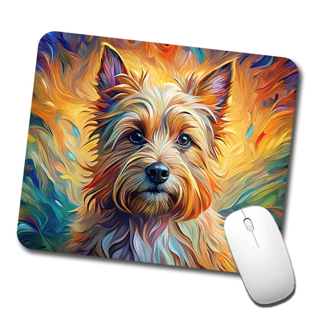 Cairn Terrier Dog Expressionism Art Low Profile Mouse Pad Mat