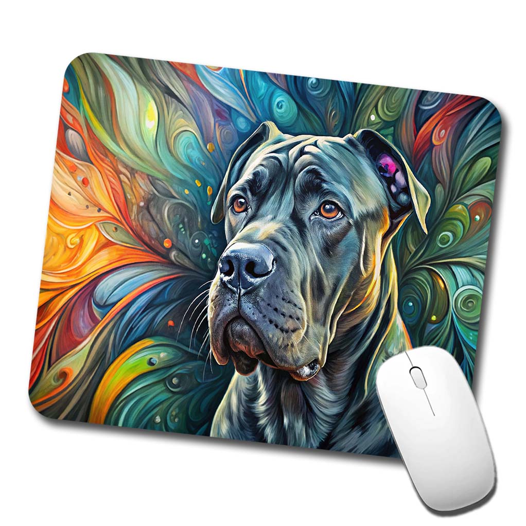Cane Corso Dog Abstract Art Low Profile Mouse Pad Mat