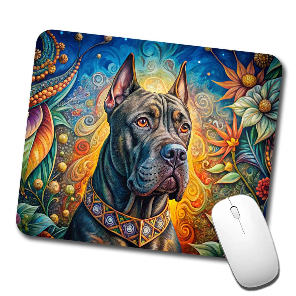 Cane Corso Dog Bohemian Art Low Profile Mouse Pad Mat