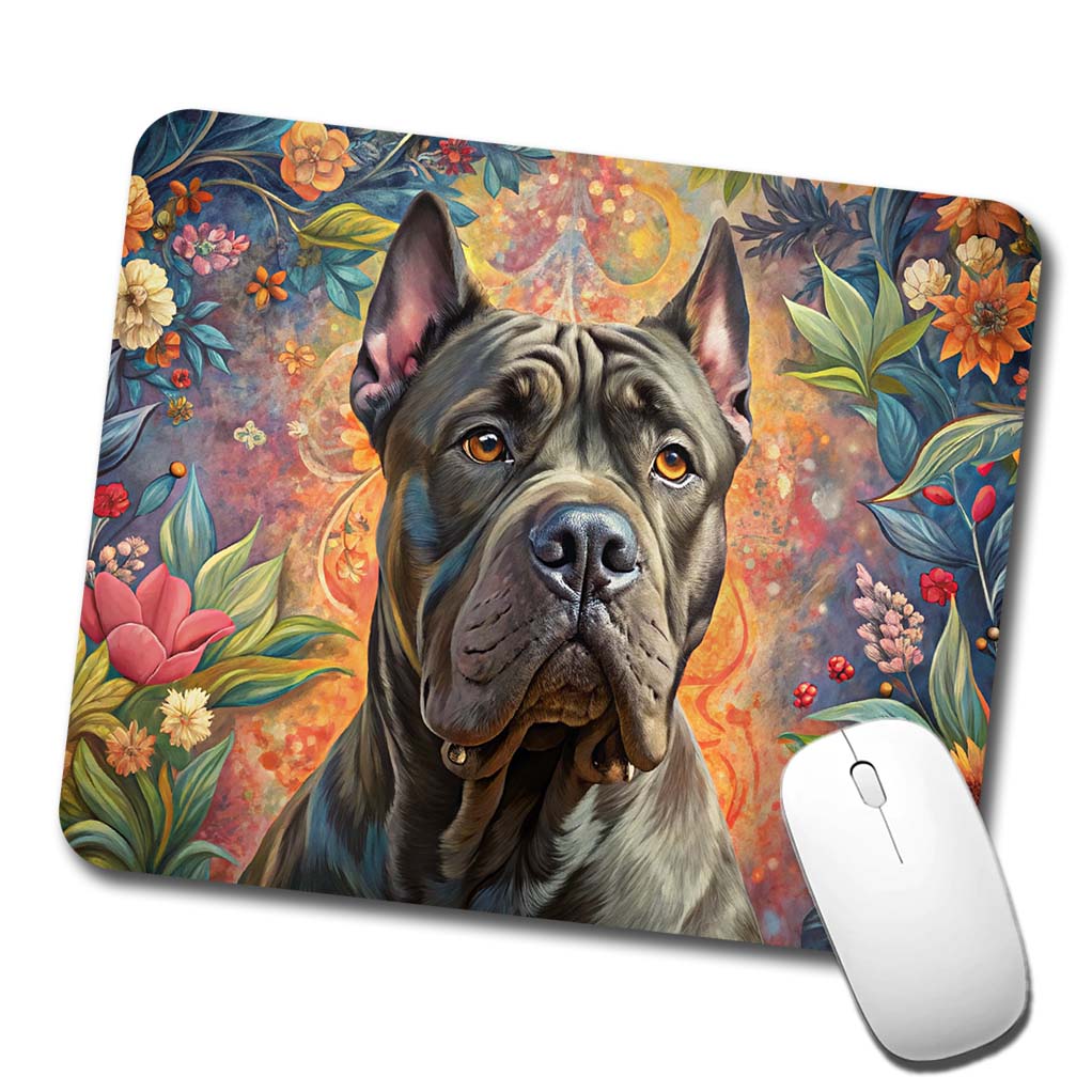 Cane Corso Dog French Bohemian Art Low Profile Mouse Pad Mat