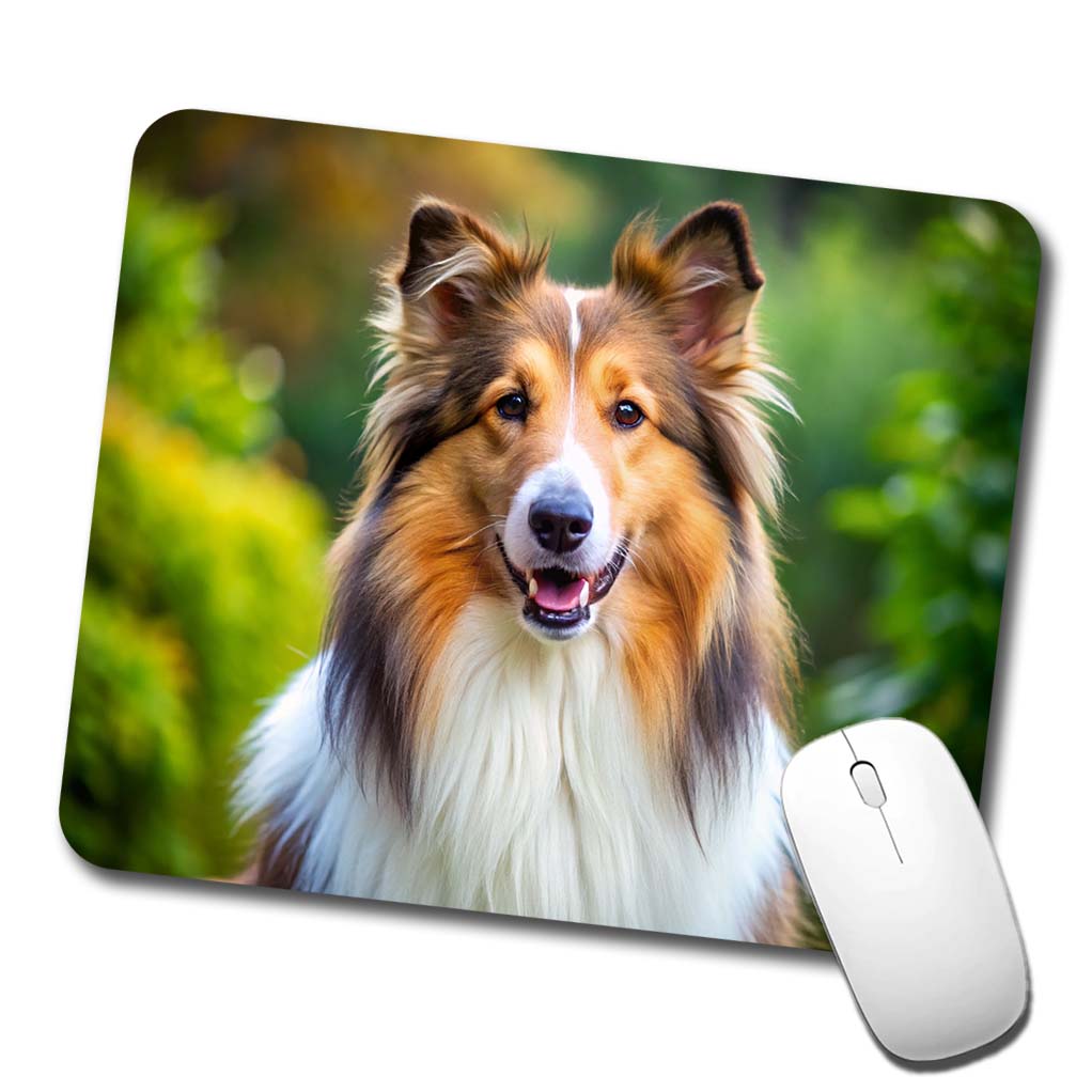 Collie Dog Photo Low Profile Mouse Pad Mat