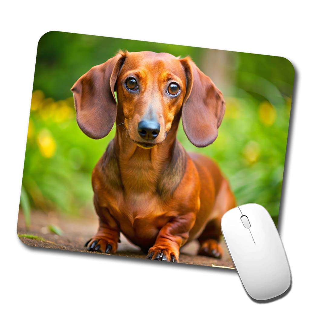 Dachshund Dog Photo Low Profile Mouse Pad Mat