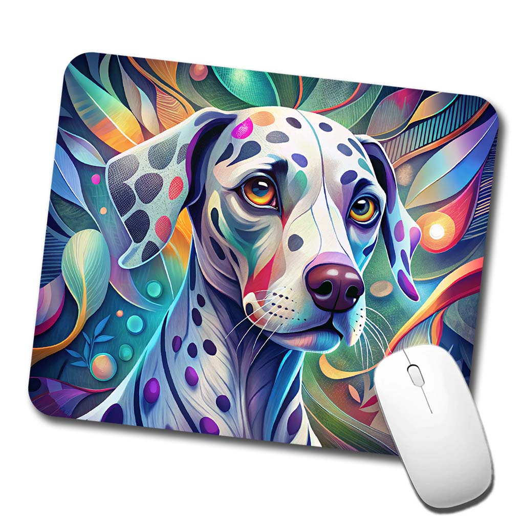 Dalmatian Dog Abstract Stylized Art Low Profile Mouse Pad Mat