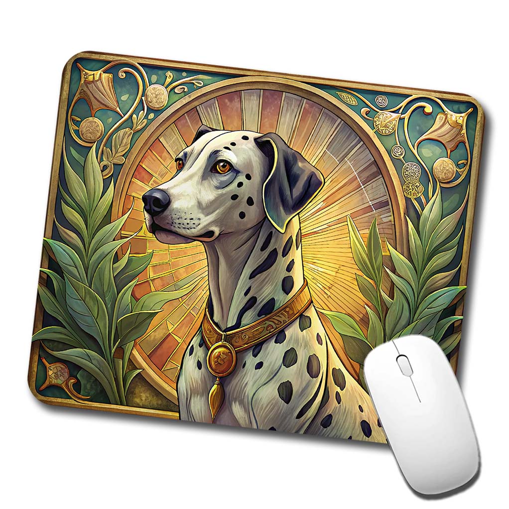 Dalmatian Dog Art Nouveau Low Profile Mouse Pad Mat