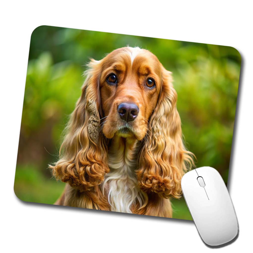 English Cocker Spaniel Dog Photo Low Profile Mouse Pad Mat