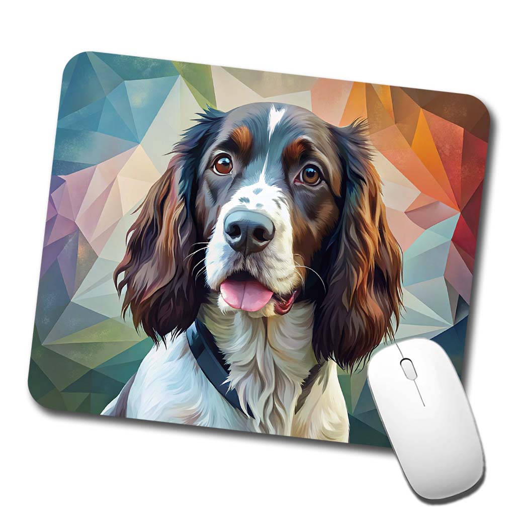 English Springer Spaniel Dog Contemporary Art Low Profile Mouse Pad Mat