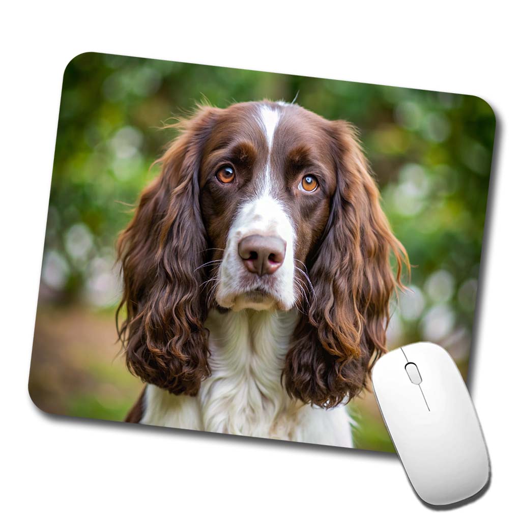 English Springer Spaniel Dog Photo Low Profile Mouse Pad Mat