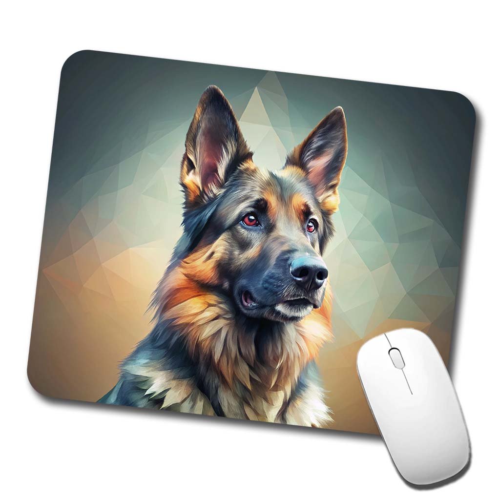 German Shepherd Dog Contemporary Art Low Profile Mouse Pad Mat