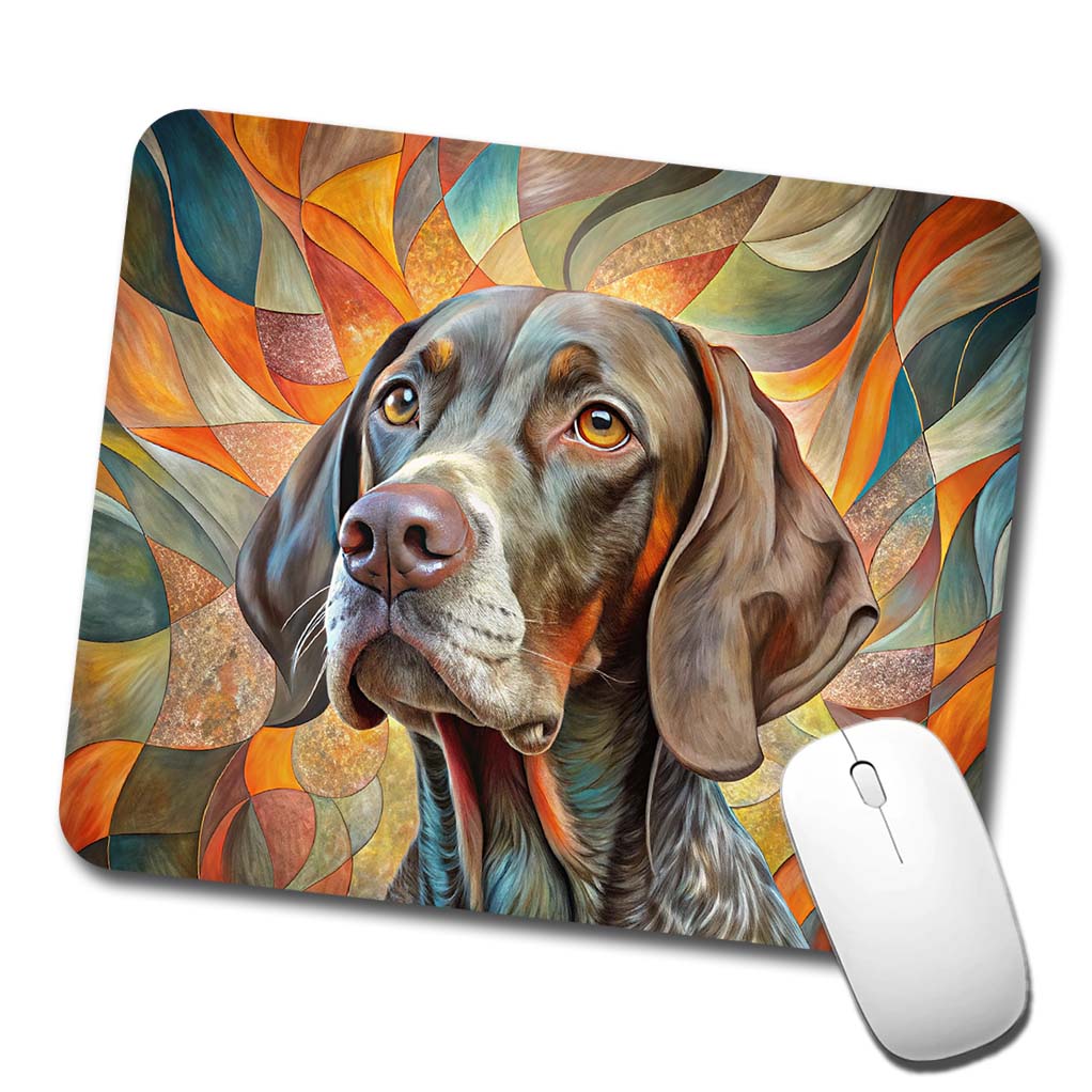 German Shorthaired Pointer Dog Abstract Art Low Profile Mouse Pad Mat