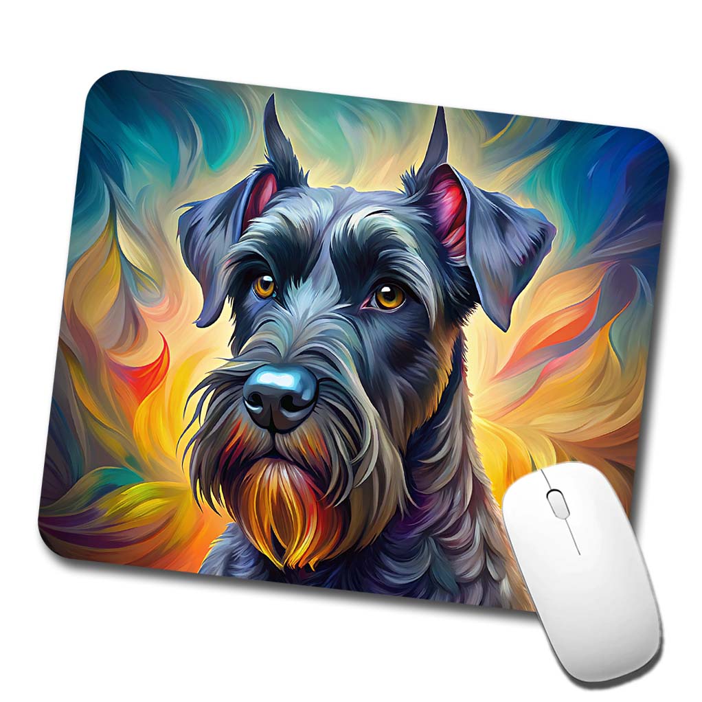 Giant Schnauzer Dog Pop Art Low Profile Mouse Pad Mat