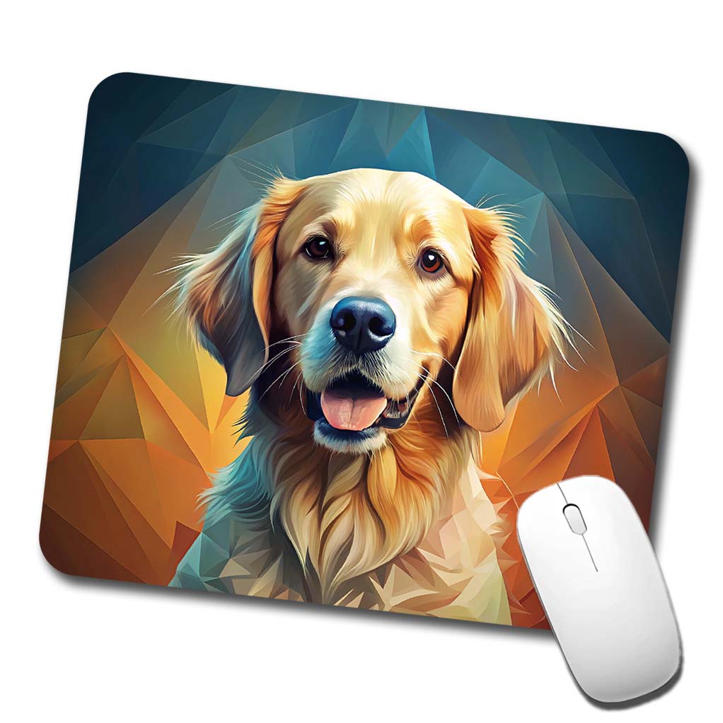 Golden Retriever Dog Contemporary Art Low Profile Mouse Pad Mat