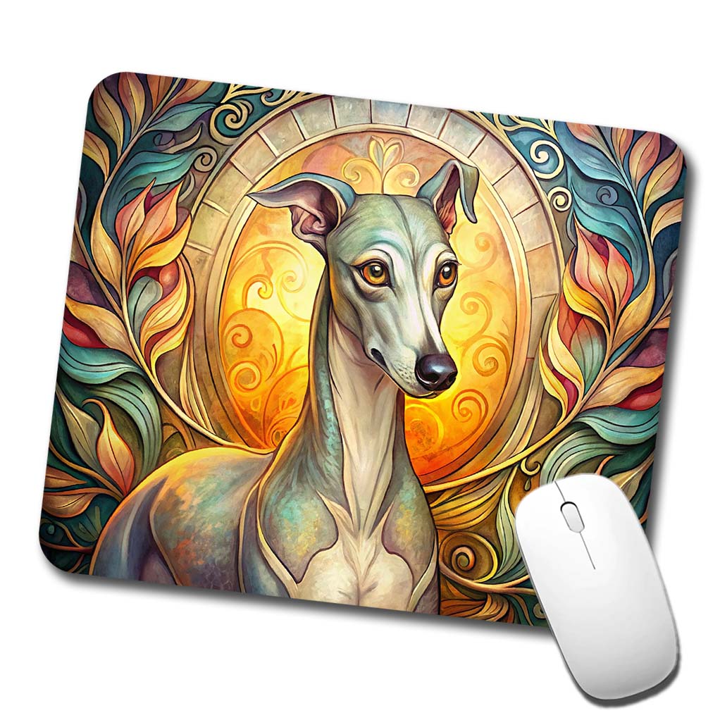 Italian Greyhound Dog Art Nouveau Low Profile Mouse Pad Mat