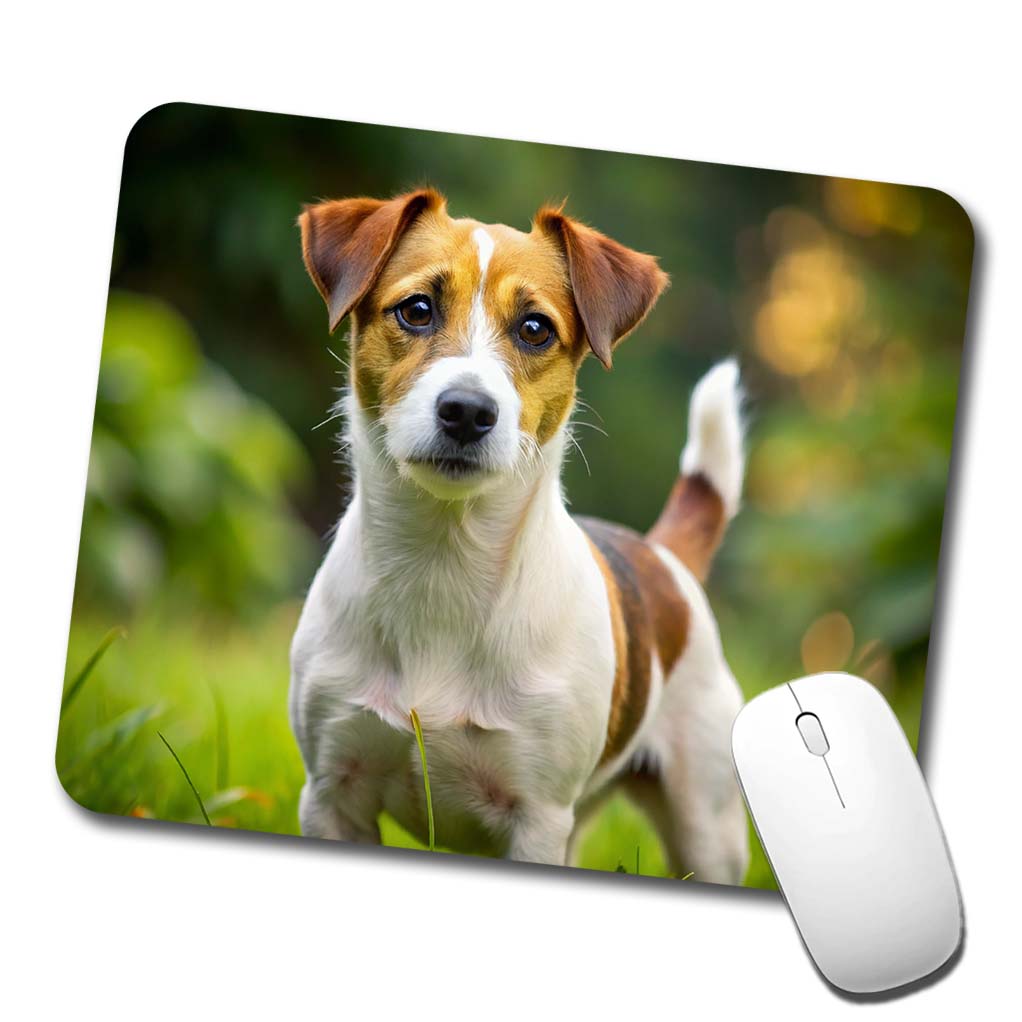 Jack Russell Terrier Dog Photo Low Profile Mouse Pad Mat
