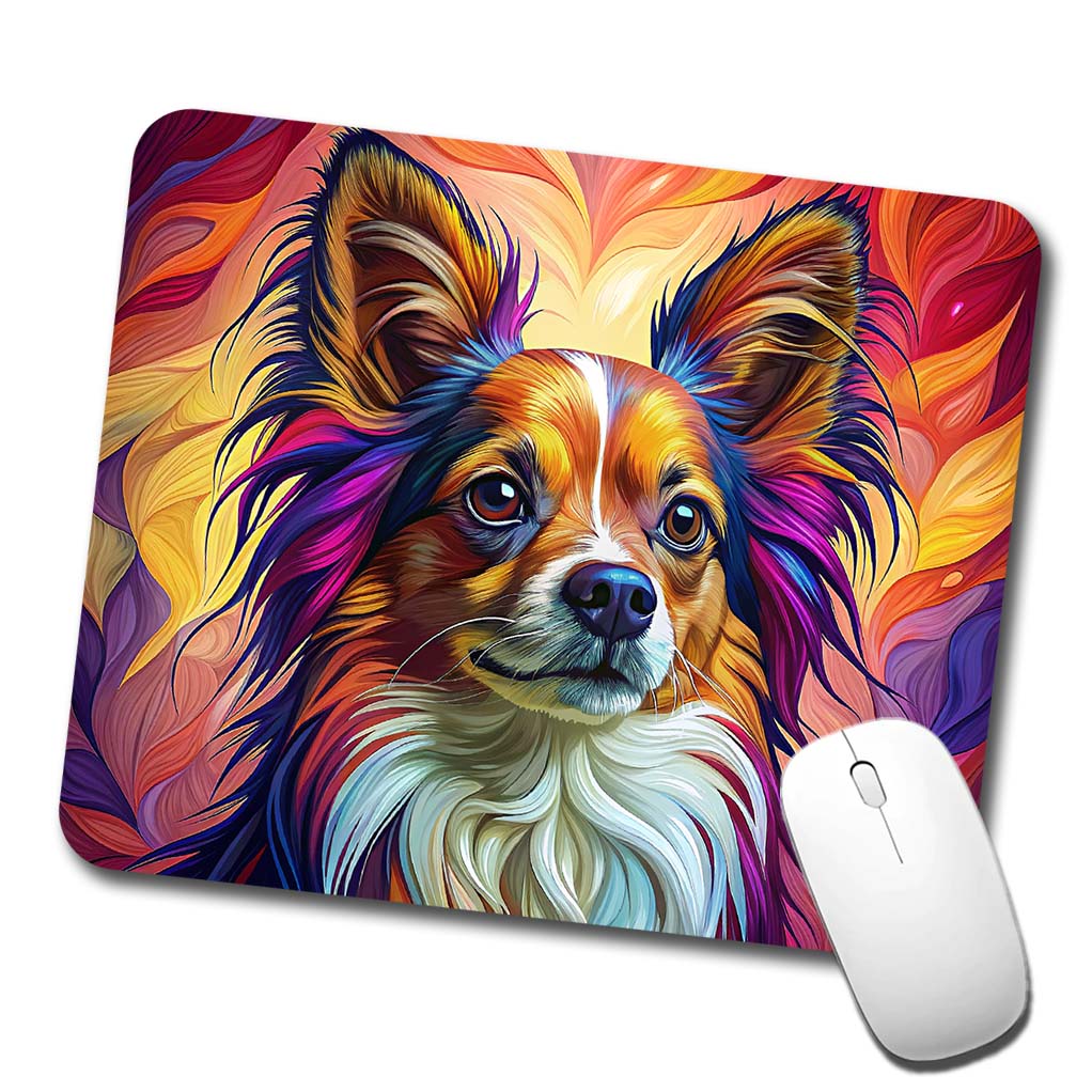 Papillion Dog Pop Art Low Profile Mouse Pad Mat