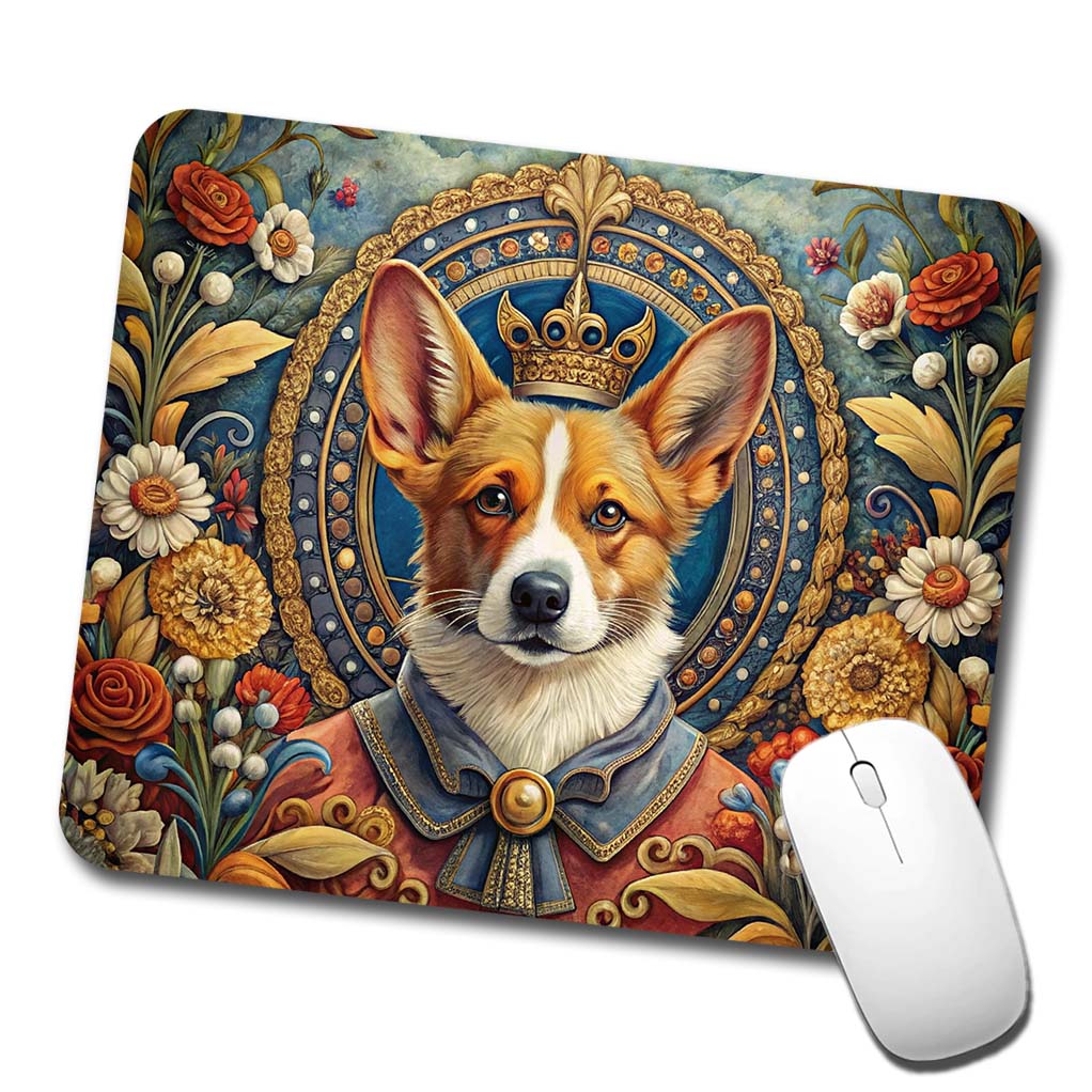 Pembroke Welsh Corgi Dog French Bohemian Art Low Profile Mouse Pad Mat