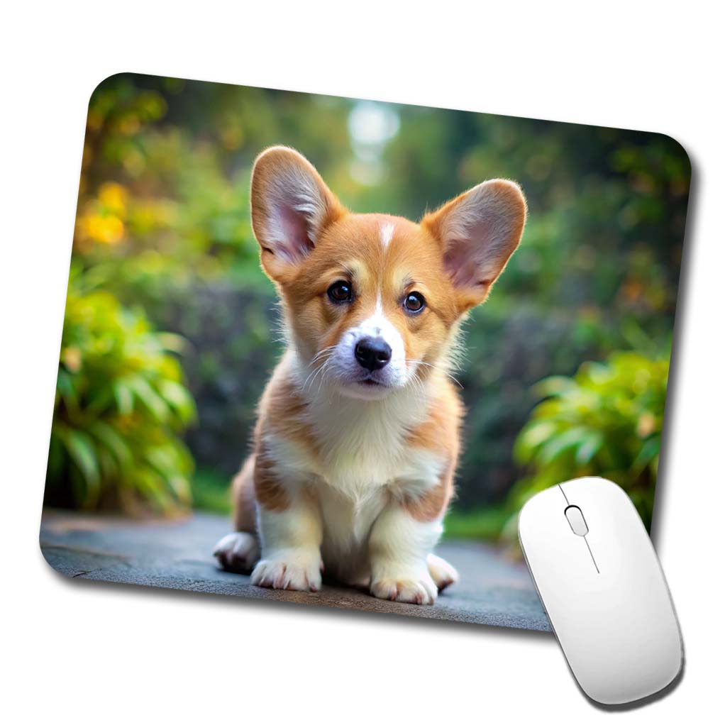 Pembroke Welsh Corgi Dog Puppy Photo Low Profile Mouse Pad Mat