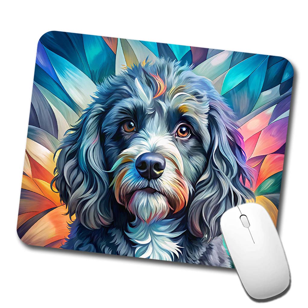 Portuguese Water Dog Contemporary Art Low Profile Mouse Pad Mat