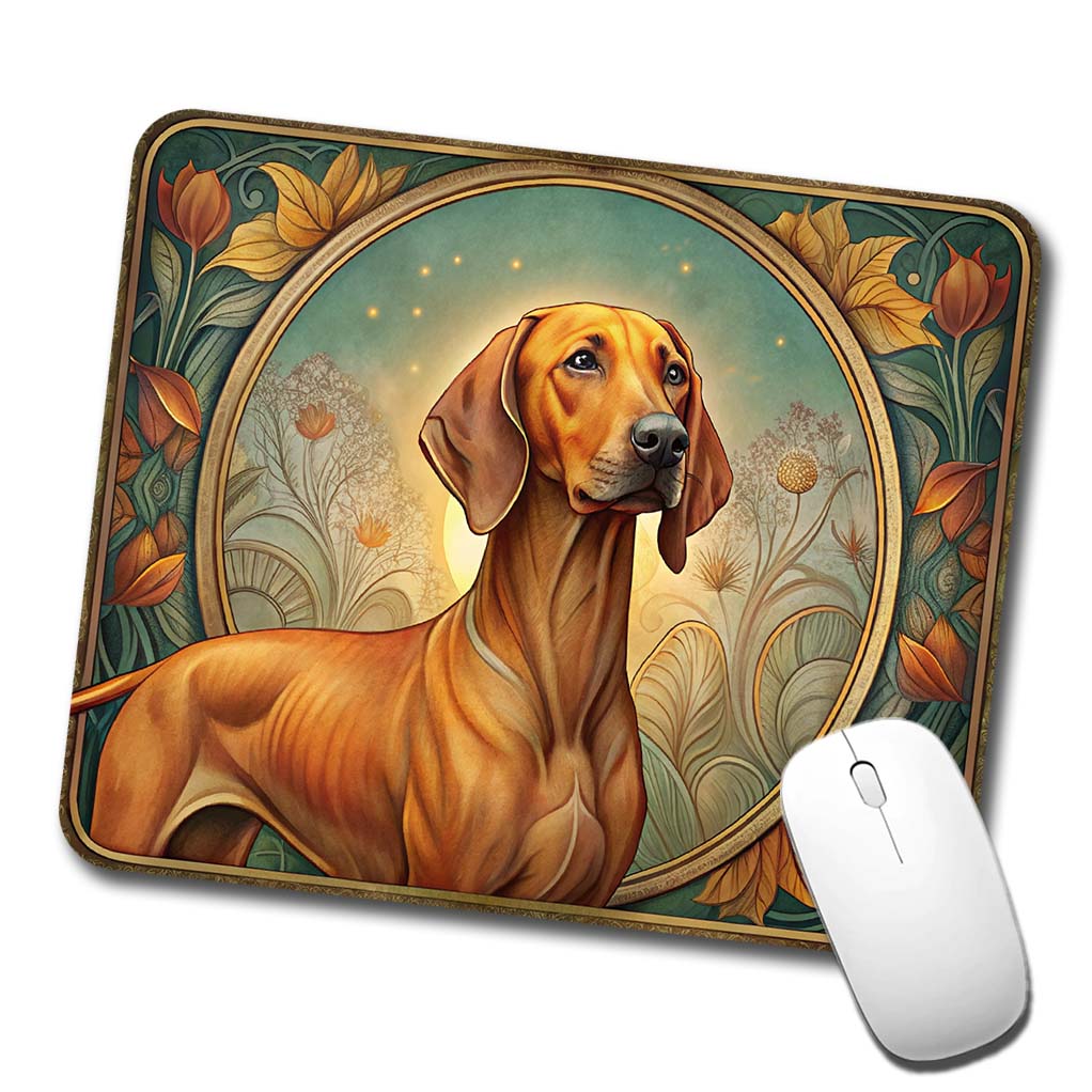 Rhodesian Ridgeback Dog Art Nouveau Low Profile Mouse Pad Mat