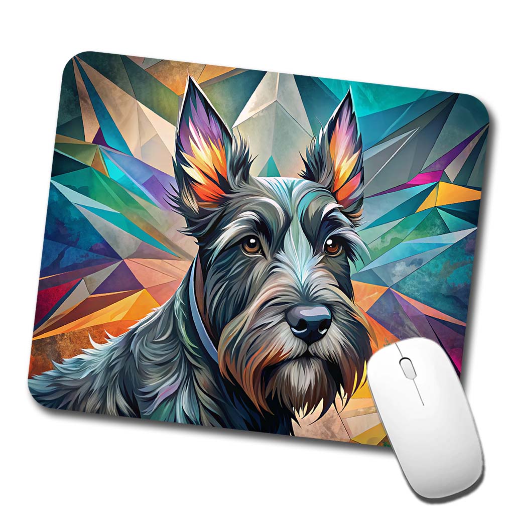 Scottish Terrier Dog Contemporary Art Low Profile Mouse Pad Mat