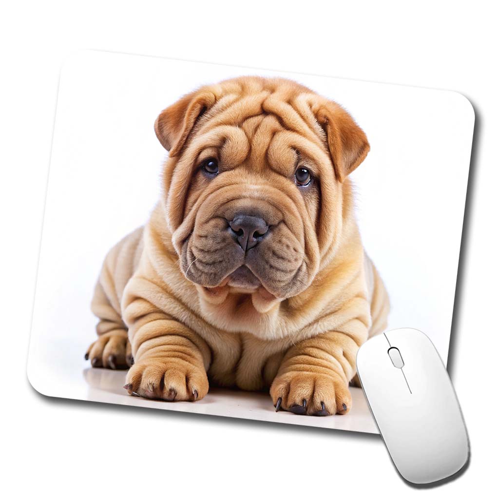 Shar Pei Dog Puppy Photo Low Profile Mouse Pad Mat